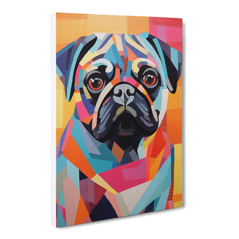 Pug Constructivism - Wrapped Canvas, 76cm H x 50cm W x 3cm D