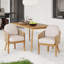 Chaises de salle à manger d'extérieur en bois d'acacia avec corde et coussins Samir