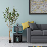 Indoor/Outdoor/Décor Artificial Tree UV Resistant Faux Palm Tree Plant in Pot in Basket in Planter