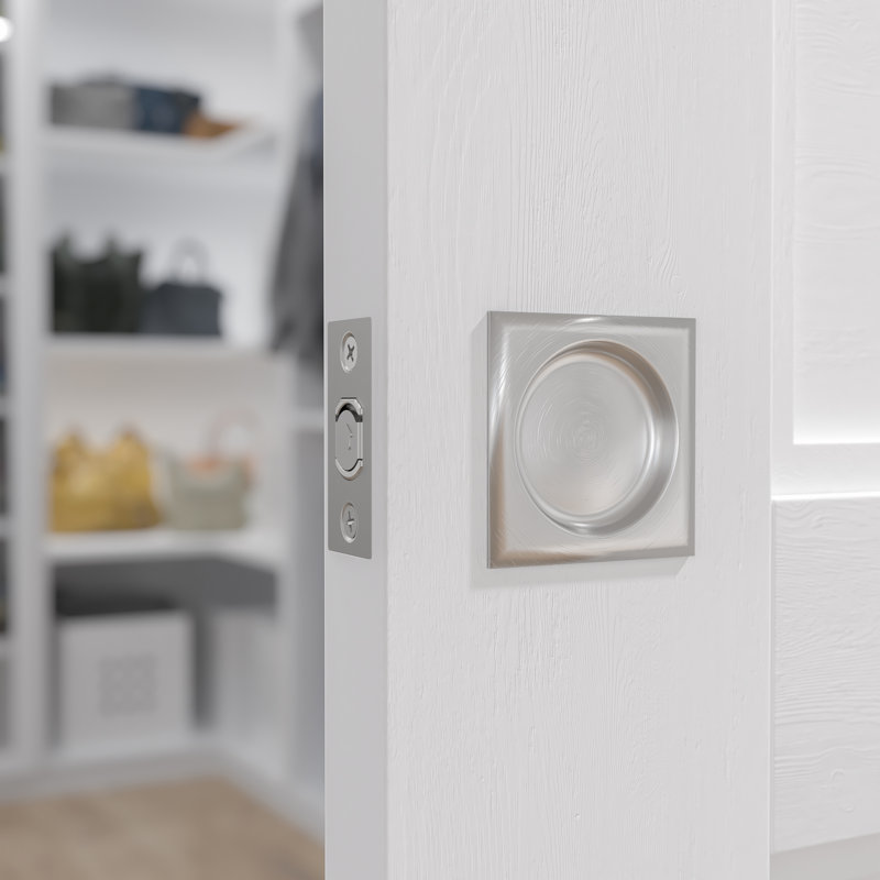 Poignée de porte à poche, Chrome brossé