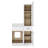 Disar 54'' Single Bathroom Vanity With Right Linen Tall Cabinet Dovetail Solid Wood Drawer Carrara Quartz Top-111107822