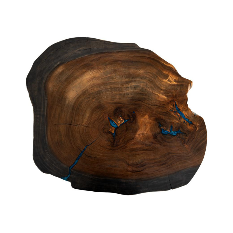 Parota Epoxy Live Edge Cocktail Table