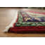 Tapis de médaillon traditionnel rouge élégant noué à la main 3 x 9