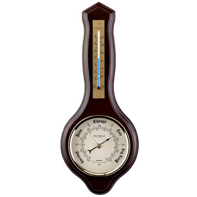 33.5 cm Solar Powered Wireless Outdoor Clock Thermometer