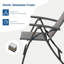 Ensemble de 2 chaises de patio pliantes en tissu textilène rembourré