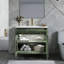 Lavabo de salle de bain 35,6 "Mid-Century avec verre à motif et bande lumineuse à capteur de mouvement-1766141231