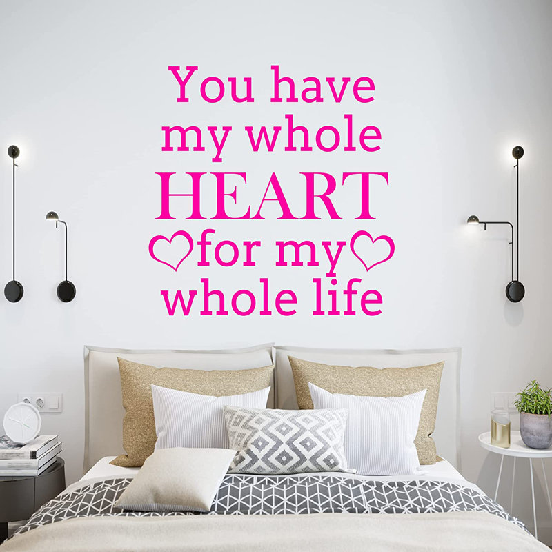 Text & Numbers Non-Wall Damaging Wall Decal, 12" H x 12" W, Hot Pink
