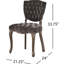 Confort de 2 Kd: Tissu doux pour une expérience douillette Chaises (2): Charme rustique en bois patiné