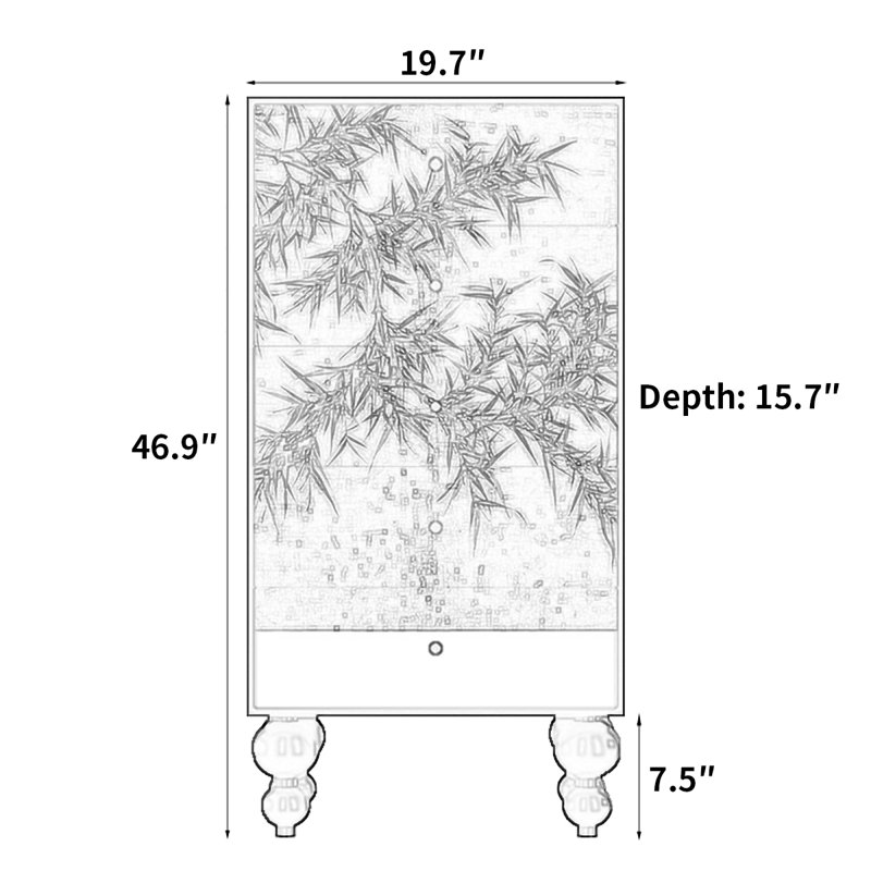 Armoire à tiroirs de style français rétro