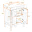 Armoire de meuble-lavabo simple en bois élisabéthe avec lavabo en céramique et rangement couvert-579274926