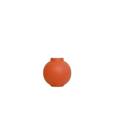 Elegant Ceramic Vase, 5.3 x 5.3 x 5.3 inches, Vibrant Orange Color | 100% High-Quality Ceramic, Perfect for Home Decor & Floral Arrangements | Stylish Accent for Living Room, Office, or Garden