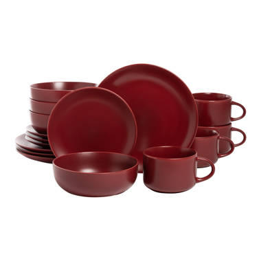 Pfaltzgraff Everyday Aria 16 Pc. Dinnerware Set - Red