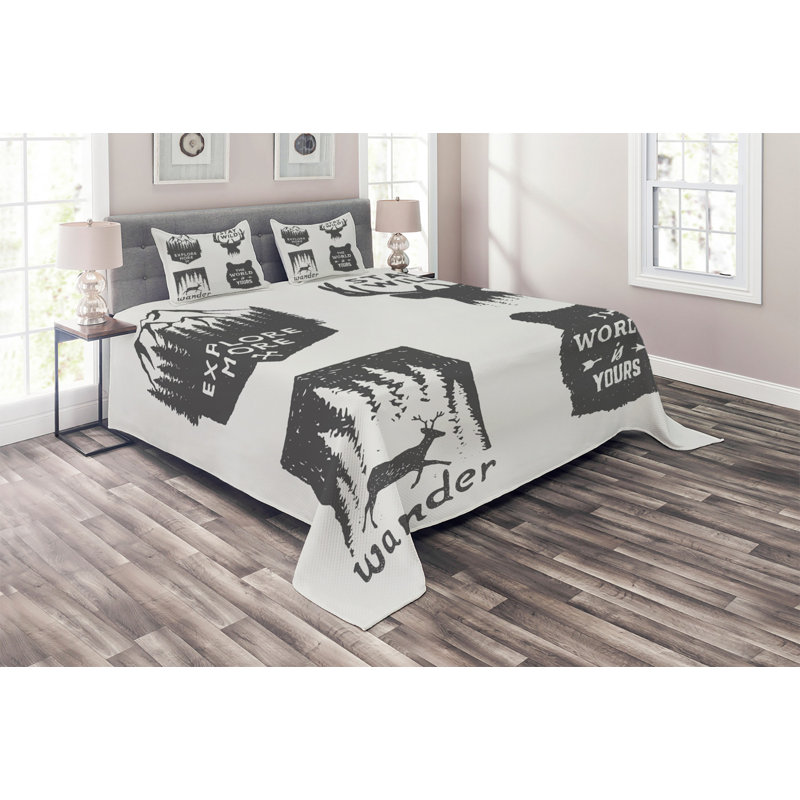 Saying Rustic Coverlet, King Bedspread + 2 Shams
