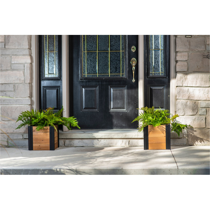 Mezza Wood Planter Box, 11.25" H x 12" W x 12" D