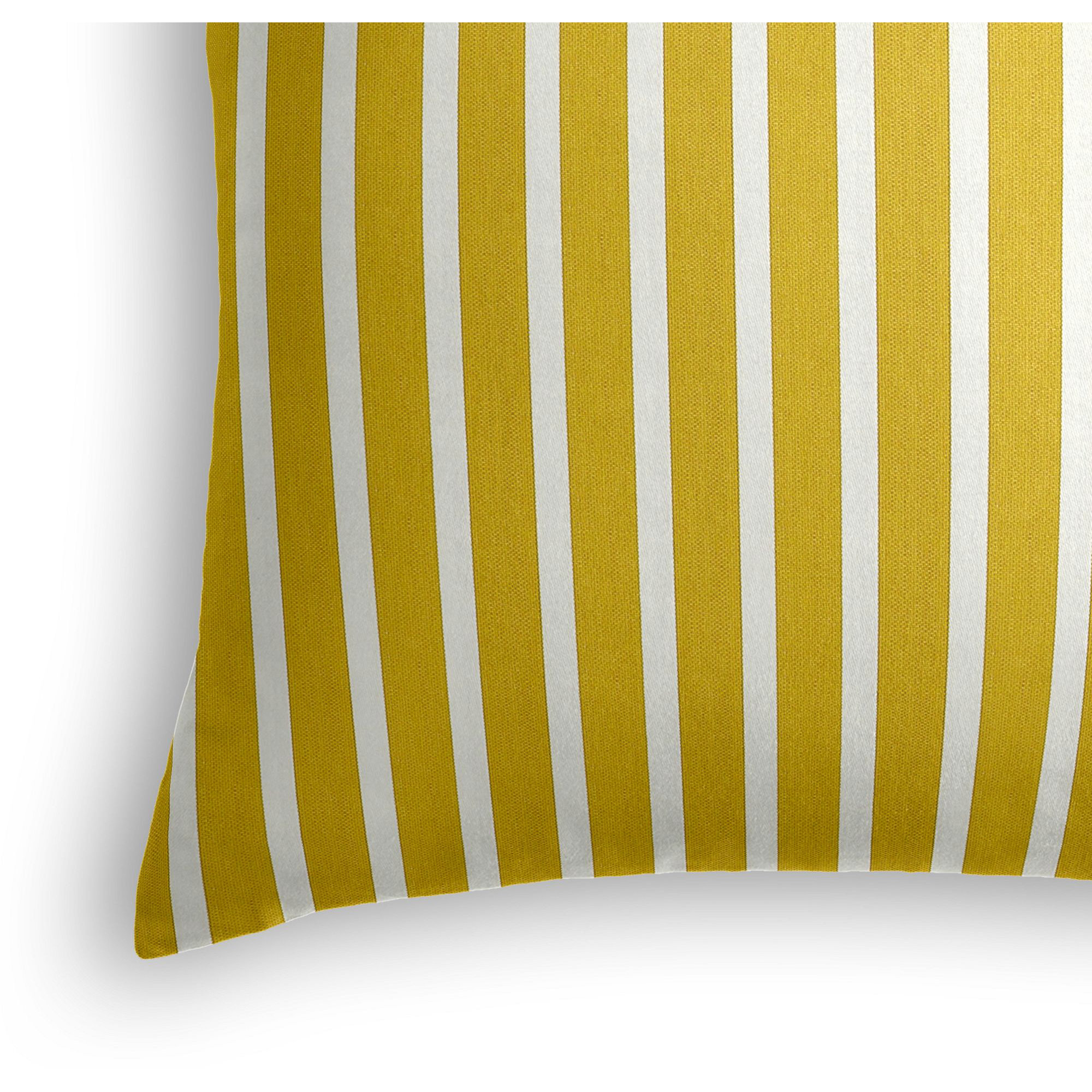 Sunbrella Shore Striped Indoor/Outdoor Throw Pillow, Yellow, 18" x 18" x 6"