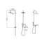 Douche extérieure murale en acier inoxydable 304 antirouille avec douchette et pommeau de douche effet pluie-136268048