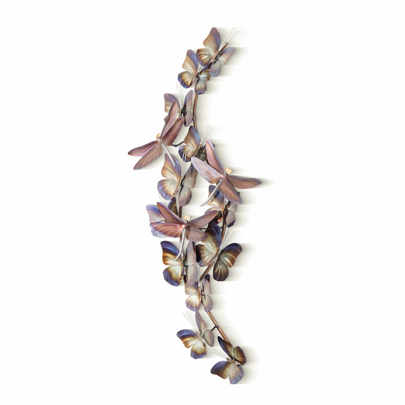 Décoration murale libellule avec papillons