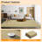 Printed Braided Rug 6x9 Modern Accent Rug with Non-Slip Backing, Stain-Resistant Solid Color Floor Mats, Foldable Soft Low Pile Indoor Carpet for Living Room, Bedroom, Kitchen, Camel-1332229368