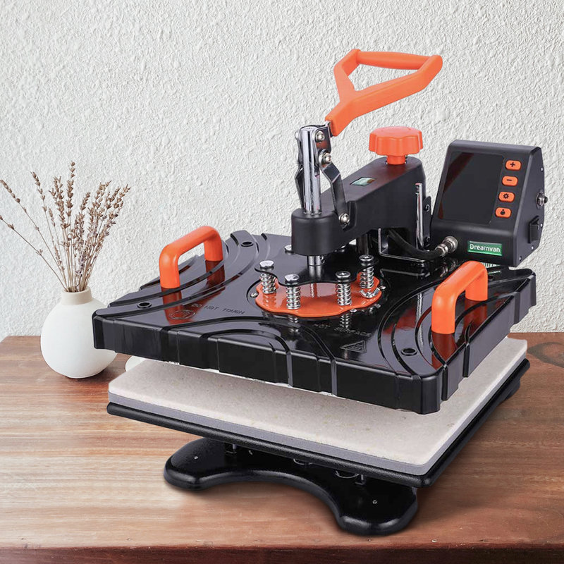 8 in 1 Heat Press Machine 12" x 15" Digital Multifunction Shirt Transfer Machine for DIY T-Shirt Hat Cap Mug Plate