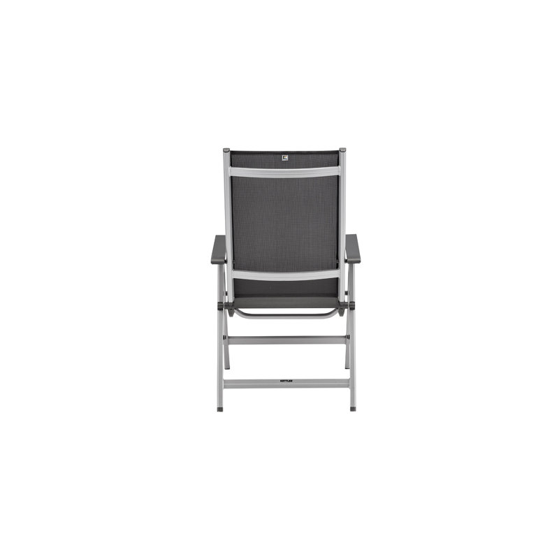 Multi-position armchair, silver/anthracite, aluminium outdoor fabric