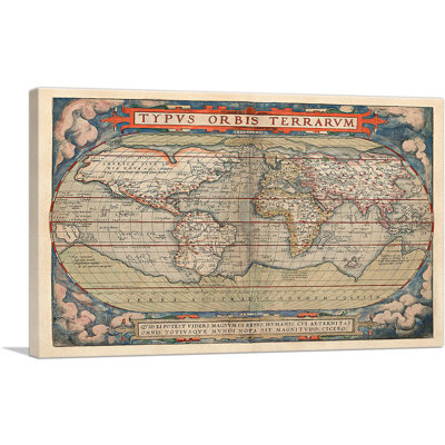 " Ortelius World Map 1570 " by Abraham Ortelius
