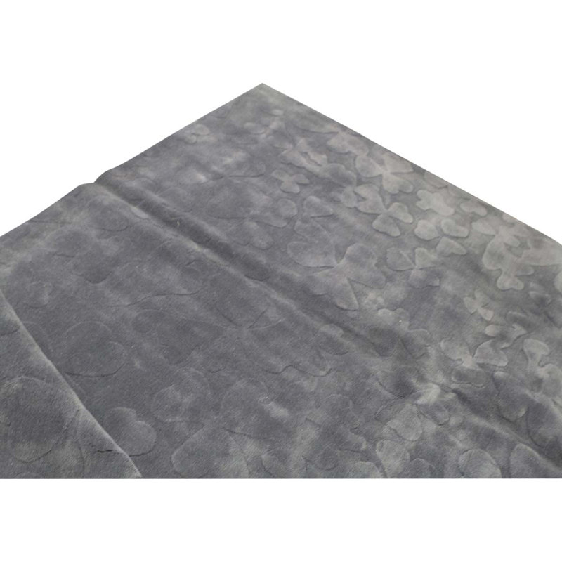 Floral Area Rug in Gray, Rectangle 8'6" x 11'7"