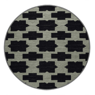 Machine Washable Trellis Gray Area Rug