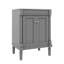 Meuble-lavabo contemporain de 24 po avec lavabo sur pied et armoire de rangement à deux niveaux-1057954598-1057954595