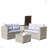 4 Piece Patio Sectional Wicker Rattan Outdoor Furniture Sofa Set With Storage Box Grey