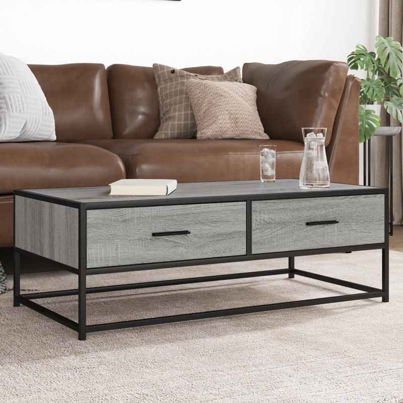 Coffee Table with Storage, Grey 