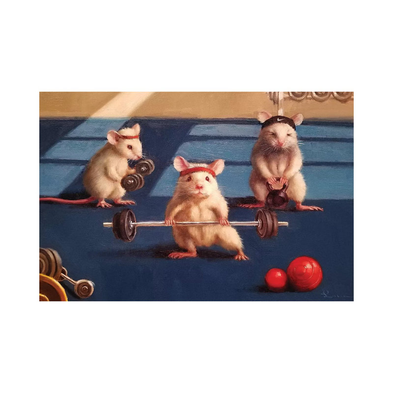 «Gym Rats» par Lucia Heffernan, impression sur toile tendue, H 8 po x l 12 po x P 0,75 po