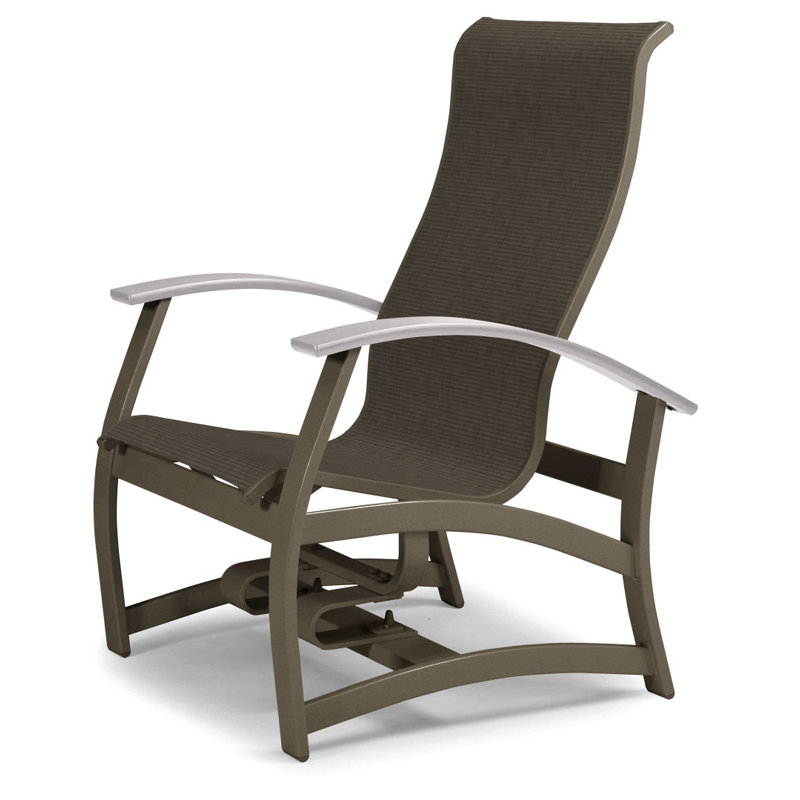 Belle Isle Outdoor Lounge Chair, Textured Beachwood, White P50, Beacon Taupe Sunbrella®