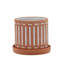 Pot décoratif décoratif en terre cuite pour l'extérieur et l'intérieur avec soucoupe pour la maison - Pots de fleurs pour le salon et le patio - ensemble de 2, 8 po, 6 po, orange et blanc-1052125975-1052125972