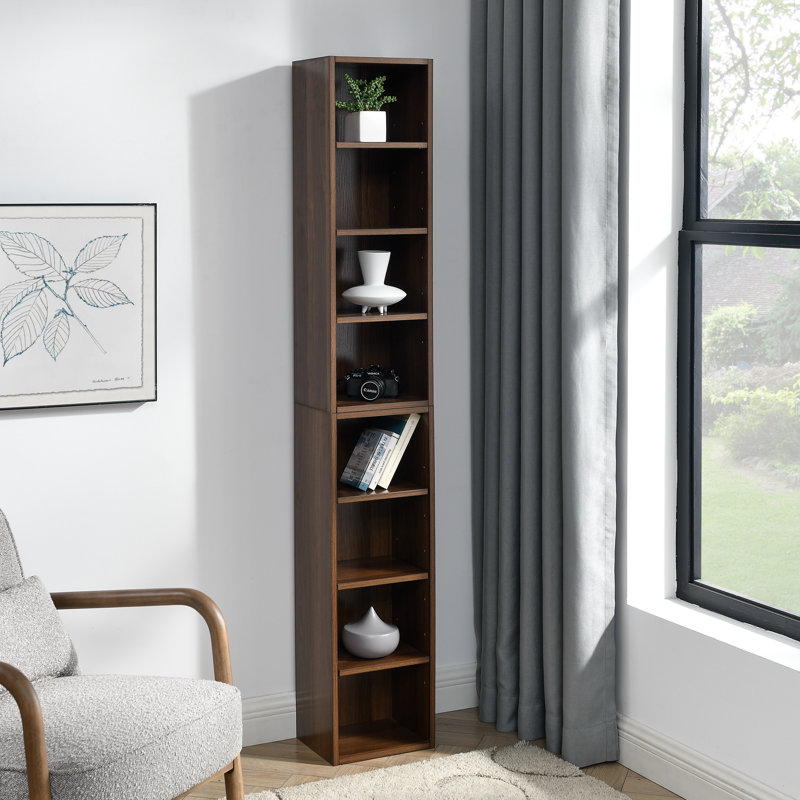 180cm H x 29.5cm W Standard Bookcase, Walnut