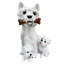 Trois statues en résine West Highland White Terrier - sculptures de chien de jardin en plein air, décorations de pelouse et ornements.