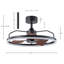 Ventilateur de plafond moderne noir avec lumière, moteur à courant continu, télécommande