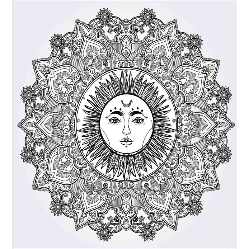 Eclectic Polyester Damask Duvet Cover
