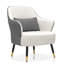 Fauteuil d'appoint en tonneau Raymer avec coussin et dossier moyen pour le bureau à domicile-87046274