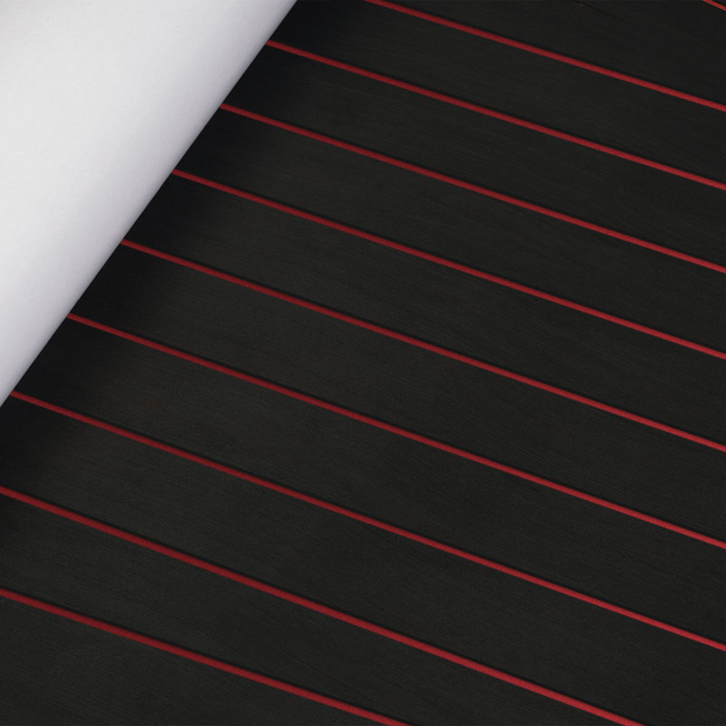 94.48"*47.27" Non-Slip Mat For Boat And Yacht, Black,Red