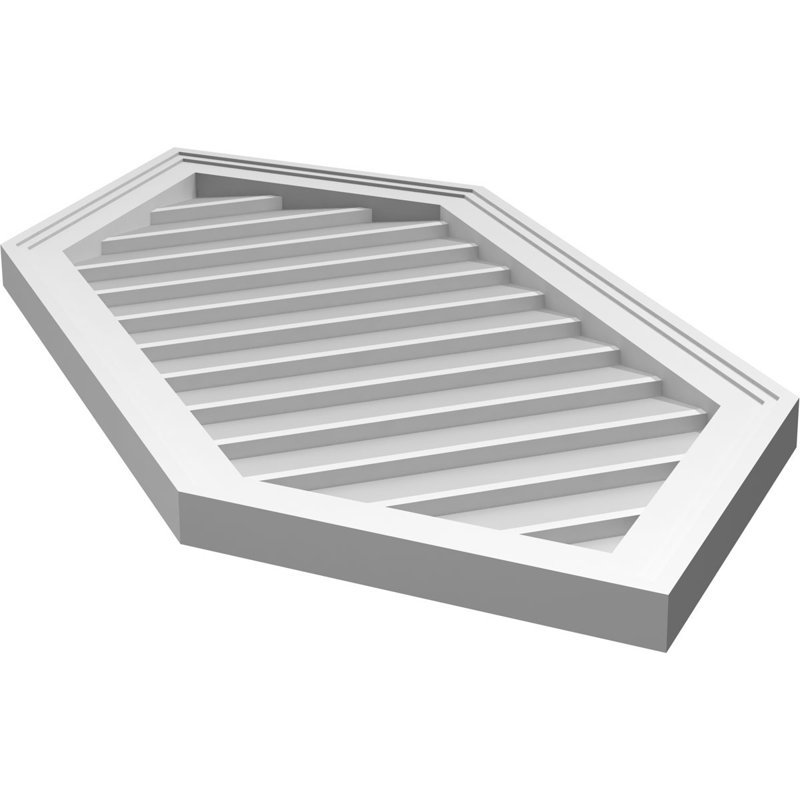 Ventilé vertical à pignon vertical 13/12 po, H 42 po x l 18 po x P 1,5 po