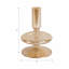 Sculptural 5" Glass Candle Holder - Modern Tabletop Candle Holder with Rounded Accent Base-1454660924