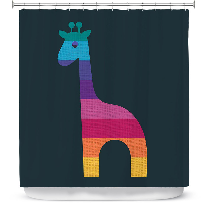 Rideau de douche simple giraffe-chambre