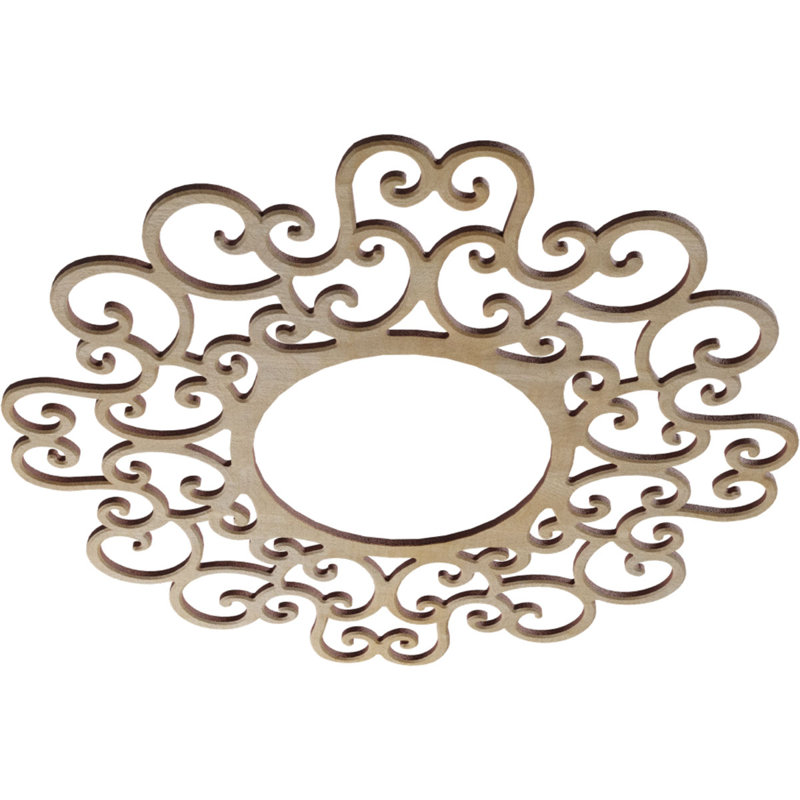 Médaillon de plafond 22 po x 22 po x 8 3/8 po x P 3/8 po Reims, H 20 po x l 20 po x P 0,38 po, Bouleau