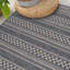 Tapis intérieur / extérieur bleu / gris / ivoire à motif géométrique Hutto-1151398762