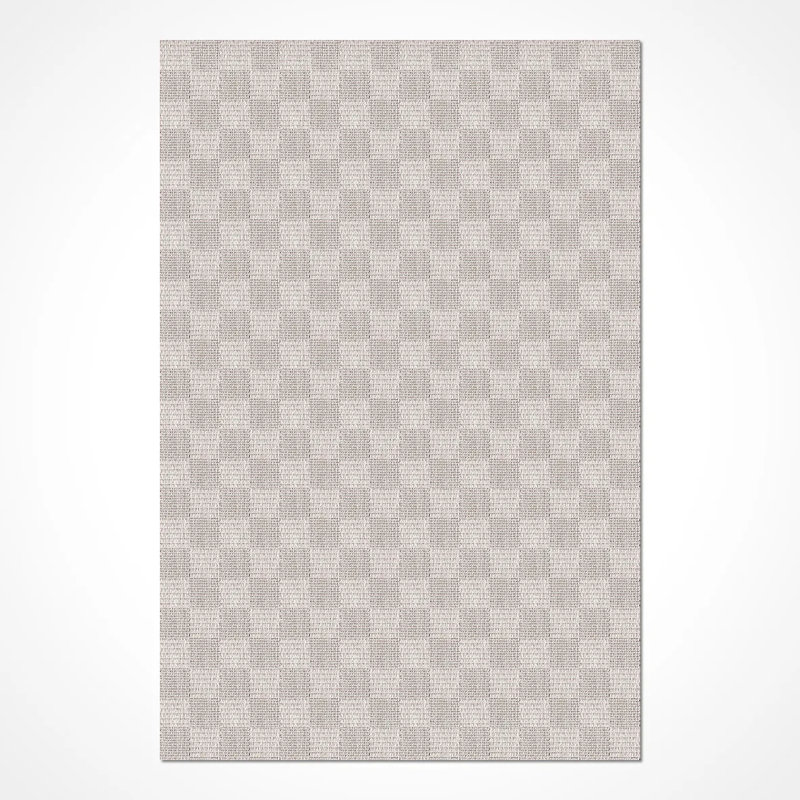 Tapis en polyester Fiedler Mink Modern facile à nettoyer, 6,5 pi x 13 pi