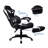 RAYS Reclining Ergonomic Faux Leather Swiveling PC & Racing Game Chair with Footrest-41302460