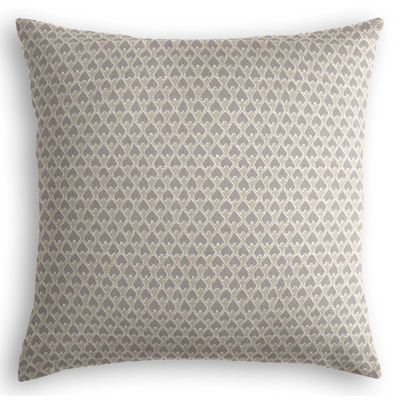 Geometric Cotton Reversible Throw Pillow, 16" x 16", Gray/Charcoal