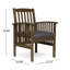 Ensemble de chaises de salle à manger d'extérieur en bois d'acacia 2 pièces PCA avec coussins gris foncé résistants aux intempéries - Sièges de patio pour la cour et le jardin