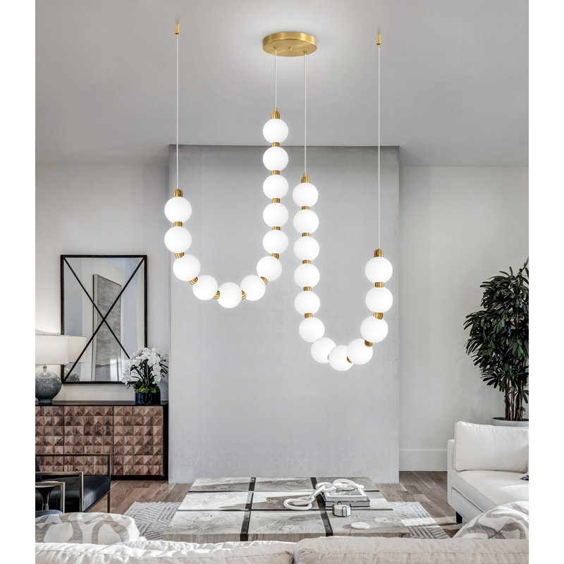Luminaire 24 lumières à DEL 24 lumières, Doré