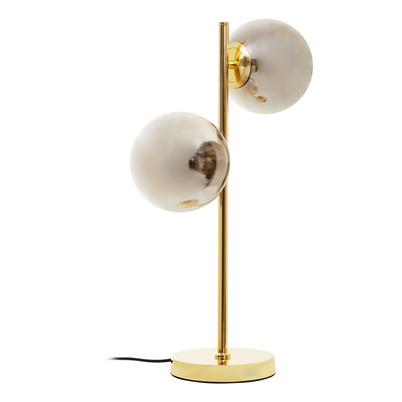Ancel Metal Lamp, Gold, Clear